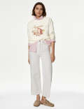 Pure Cotton Slogan Sweatshirt