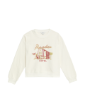 Pure Cotton Slogan Sweatshirt