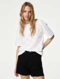 Cotton Rich Broderie T-Shirt