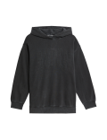 Pure Cotton Embellished Longline Hoodie