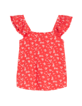Pure Cotton Printed Ruffle Vest