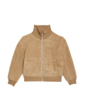 Borg Textured Zip Up Sweatshirt