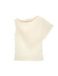Pure Cotton One Shoulder Drape Top