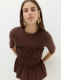 Pure Cotton Ruffle Top