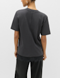 Pure Cotton Lace Hem T-Shirt