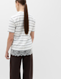 Pure Cotton Lace Hem T-Shirt
