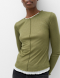 Double Layer Lettuce Hem Top