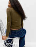 Double Layer Ruched Side Top