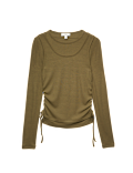 Double Layer Ruched Side Top
