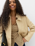 Ruched Front Buttoned Top