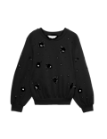 Cotton Rich Embellished Sweatshirt