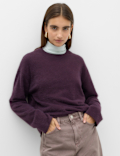 Cosy Eyelash Crew Neck Sweatshirt