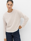 Cosy Eyelash Crew Neck Sweatshirt