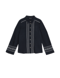 Embroidered Collared Blouse