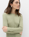 Marl Long Sleeve Top with Wool