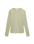 Marl Long Sleeve Top with Wool