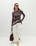 Marl Long Sleeve Top with Wool
