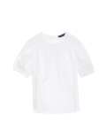 Pure Cotton Broderie Puff Sleeve Blouse