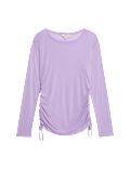 Lyocell Rich Ruched Top with Wool