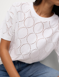 Cotton Rich Broderie T-Shirt