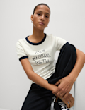 Cotton Rich Slogan T-Shirt