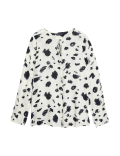 Printed Tie Neck Blouse