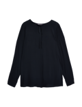 V-Neck Tie Front Blouse