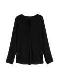 V-Neck Tie Front Blouse