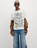 Pure Cotton Graphic Oversized T-Shirt