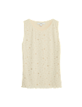 Embellished Crew Neck Vest Top