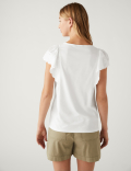 Pure Cotton Broderie Detail Top