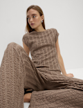 Short Sleeve Textured Top