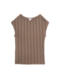 Short Sleeve Textured Top