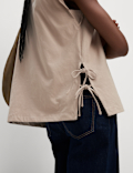 Pure Cotton Side Tie Jersey T-Shirt