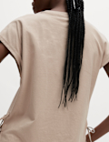 Pure Cotton Side Tie Jersey T-Shirt