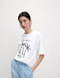 Pure Cotton Embellished T-Shirt