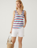 Textured Striped Vest Top