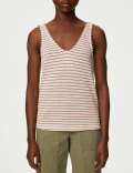 Textured Striped Vest Top