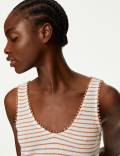 Textured Striped Vest Top