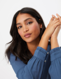 Waisted Long Sleeve Blouse