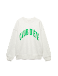 Cotton Rich Slogan Sweatshirt