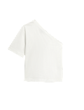 Pure Cotton One Shoulder Top