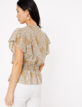 Pure Cotton Floral V-Neck Blouse