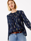 Pure Cotton Floral Print Blouse