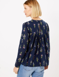 Pure Cotton Floral Print Blouse