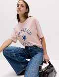 Cotton Rich Graphic Oversized T-Shirt