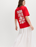 Cotton Rich Graphic Oversized T-Shirt