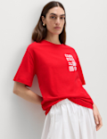 Cotton Rich Graphic Oversized T-Shirt