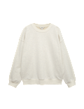 Pure Cotton Slogan Side Striped Sweatshirt