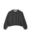 Cotton Blend Embellished Sweatshirt